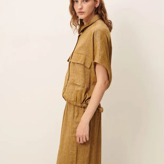 Young Ideas/Henmores - Cazaless Side Tie Shirt - Pampa - XS