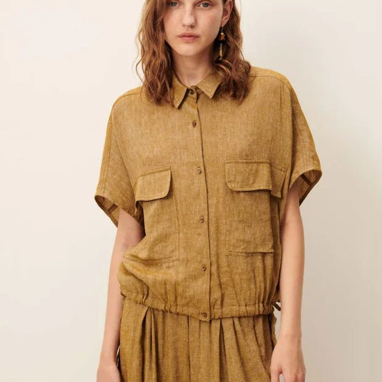 Young Ideas/Henmores - Cazaless Side Tie Shirt - Pampa - XS