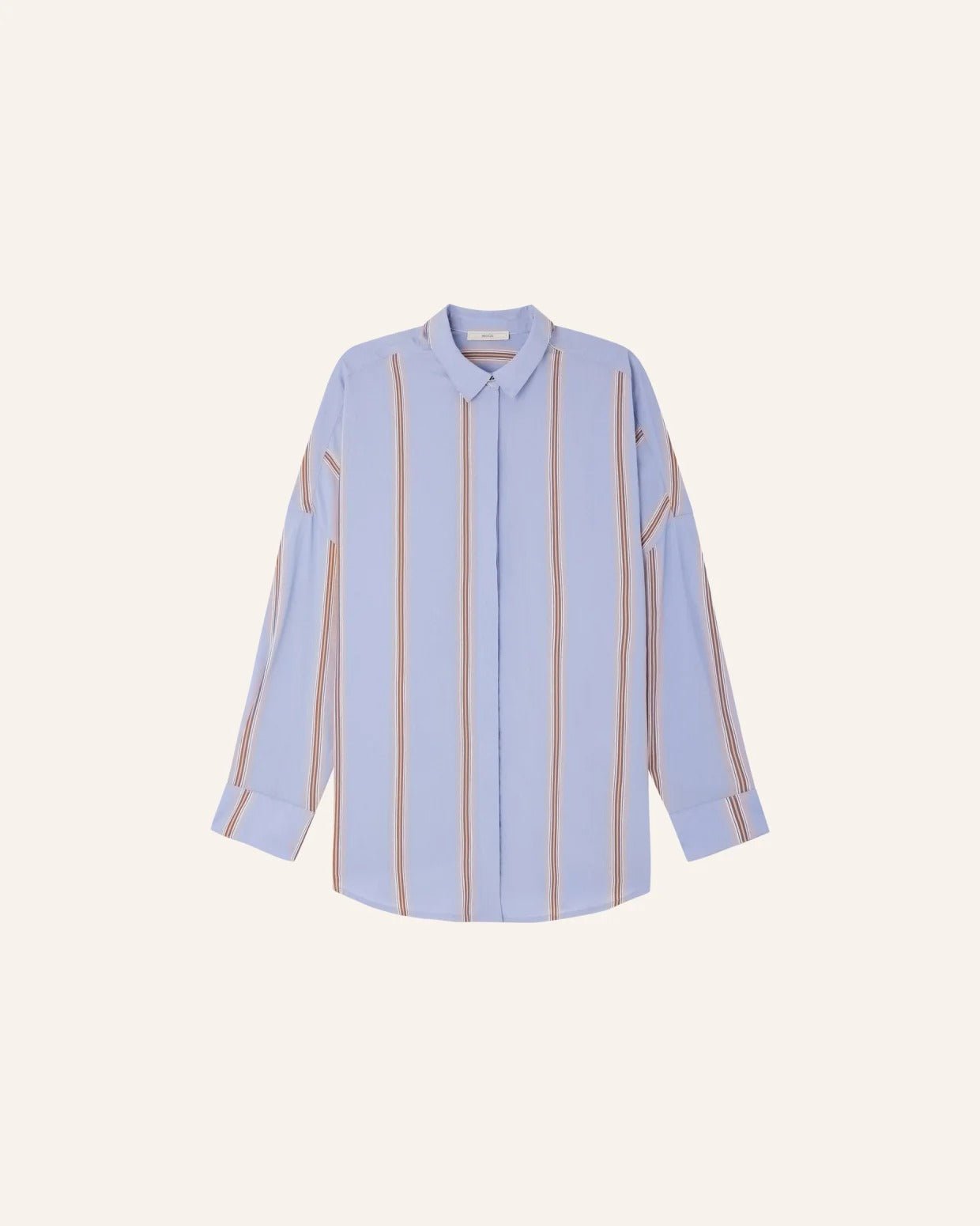 Young Ideas/Henmores - Celona Striped Oversize Shirt - Sky Blue - XS