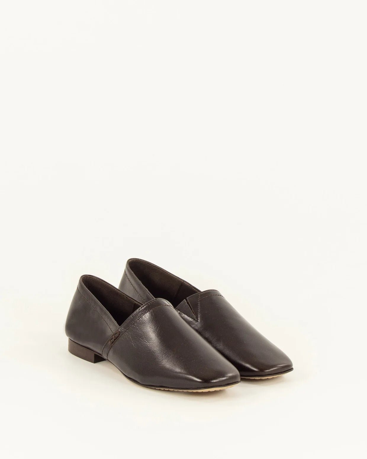 Young Ideas/Henmores - Ceza Leather Slipper Shoe - Moka - 4