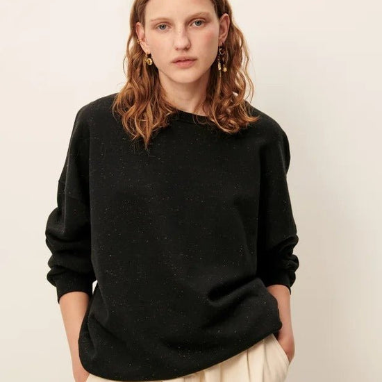 Young Ideas/Henmores - Chebbi Crew Neck Sweatshirt - Black Granit - XS