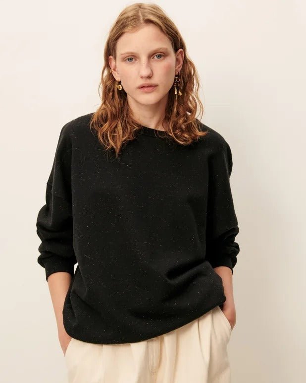 Young Ideas/Henmores - Chebbi Crew Neck Sweatshirt - Black Granit - XS