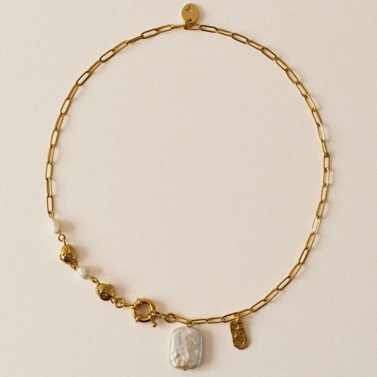 Young Ideas/Henmores - Choya Pearl R Dore Short Necklace - Gold - OS