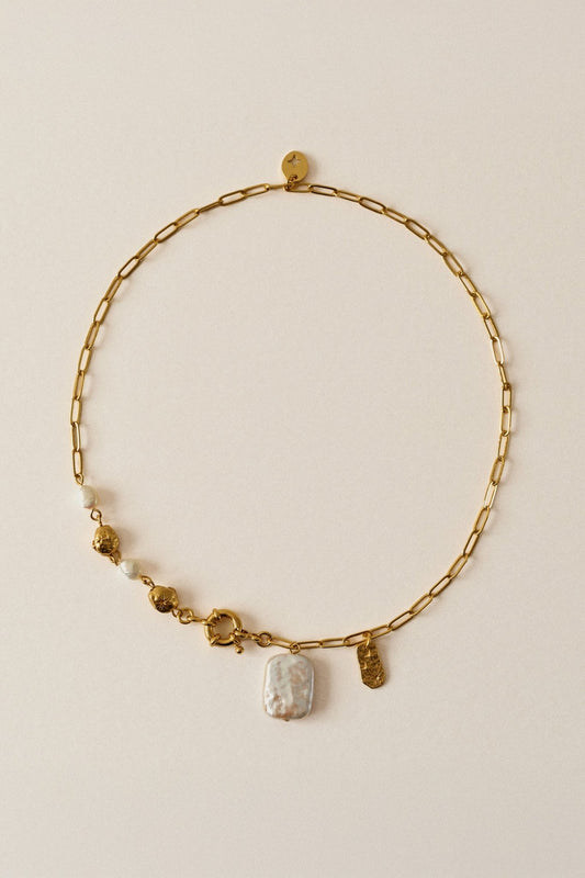 Young Ideas/Henmores - Choya Pearl R Dore Short Necklace - Gold - OS