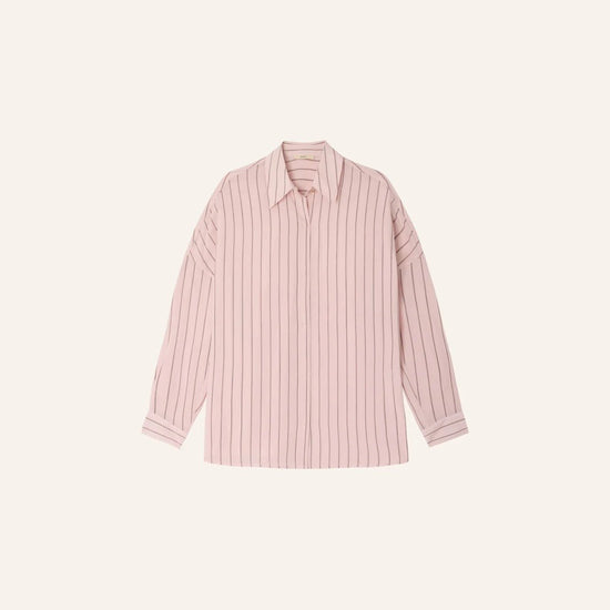 Young Ideas/Henmores - Dazik Striped Shirt - Rose Pink - XS