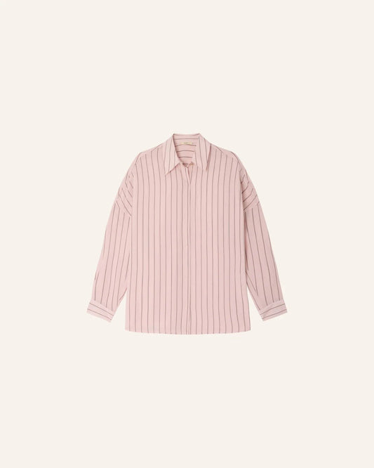 Young Ideas/Henmores - Dazik Striped Shirt - Rose Pink - XS