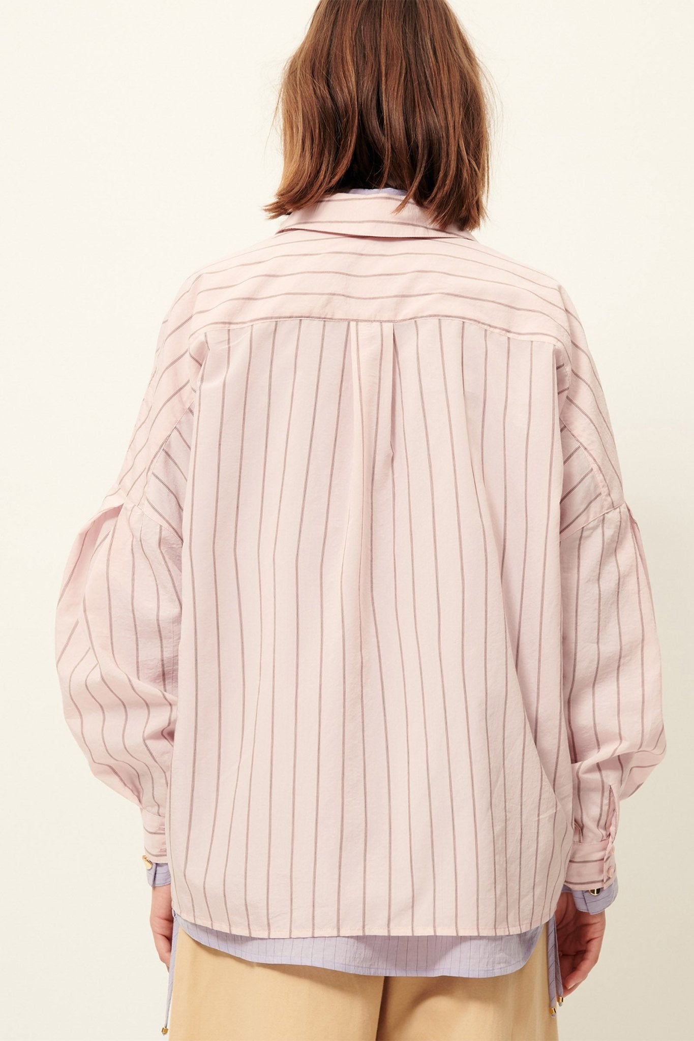 Young Ideas/Henmores - Dazik Striped Shirt - Rose Pink - XS