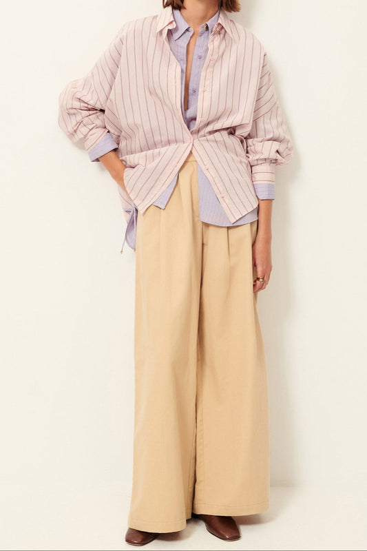 Young Ideas/Henmores - Dazik Striped Shirt - Rose Pink - XS