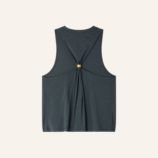 Young Ideas/Henmores - Diven Drop Back Sleeveless Top - Dark Grey - XS