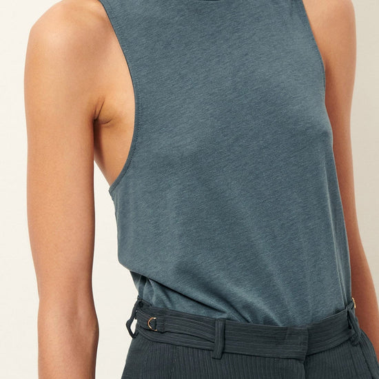 Young Ideas/Henmores - Diven Drop Back Sleeveless Top - Dark Grey - XS