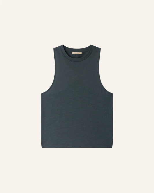 Young Ideas/Henmores - Diven Drop Back Sleeveless Top - Dark Grey - XS