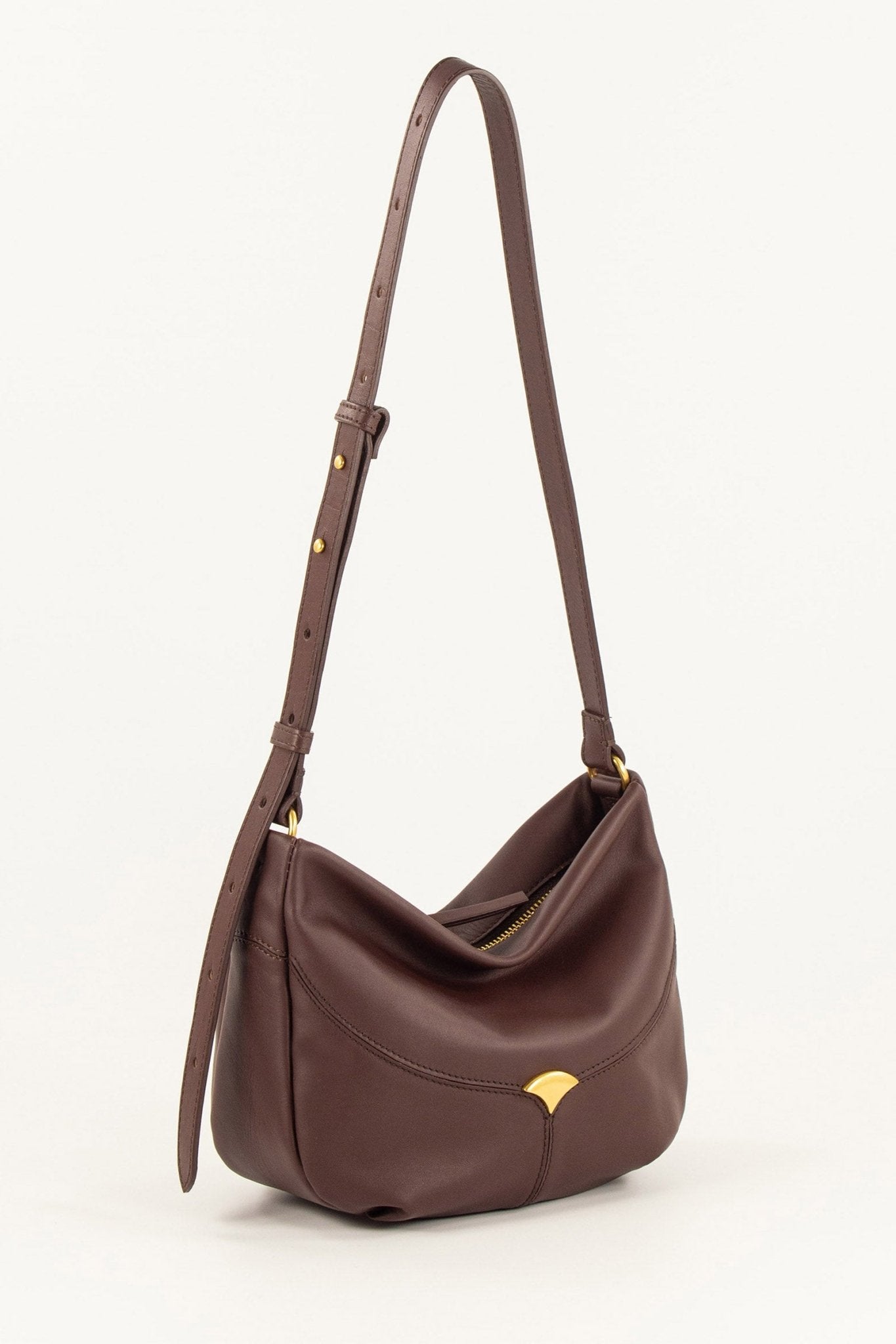 Young Ideas/Henmores - Divilio Small Leather Shoulder Bag - Coffee - OS