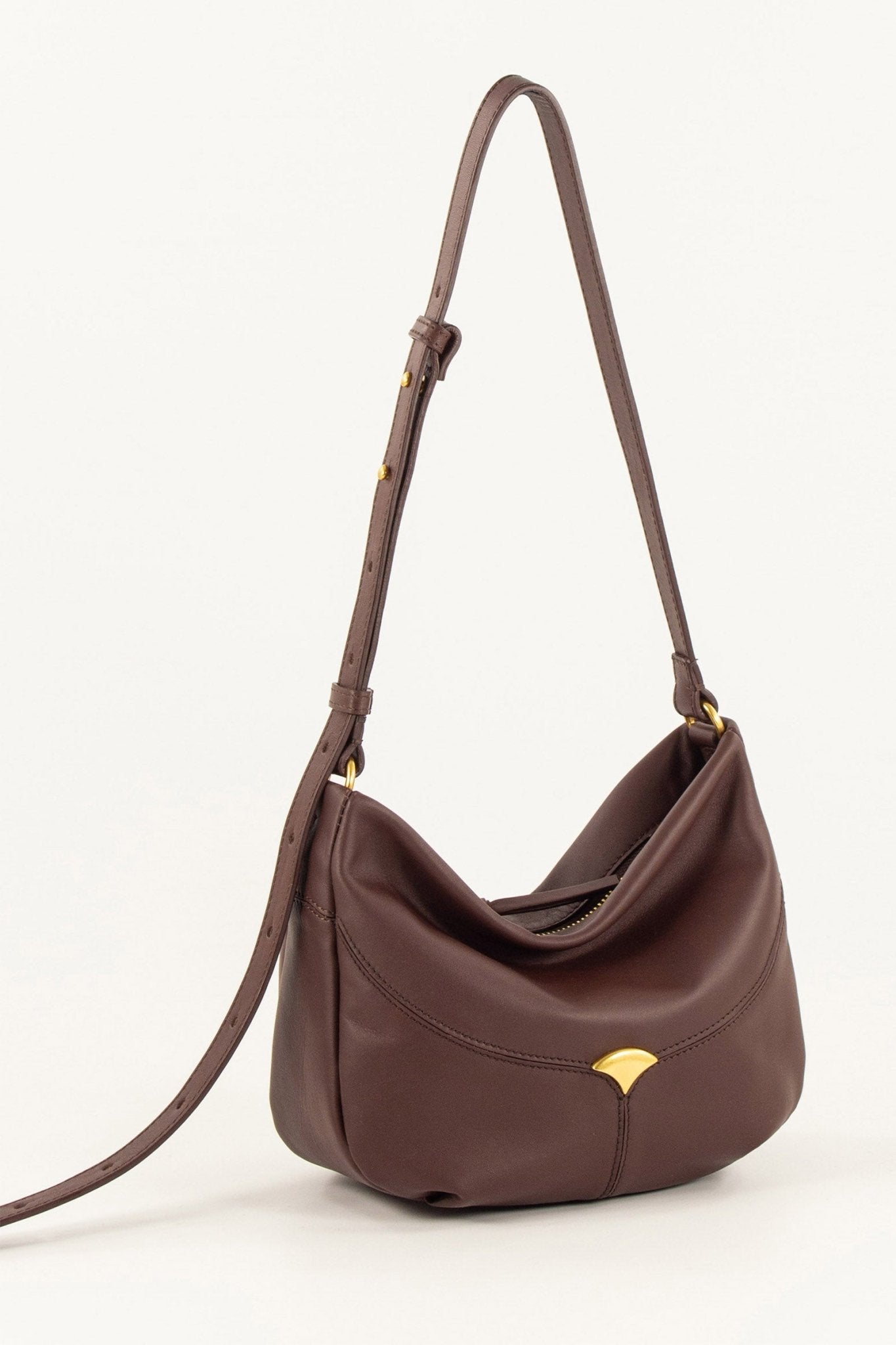 Young Ideas/Henmores - Divilio Small Leather Shoulder Bag - Coffee - OS