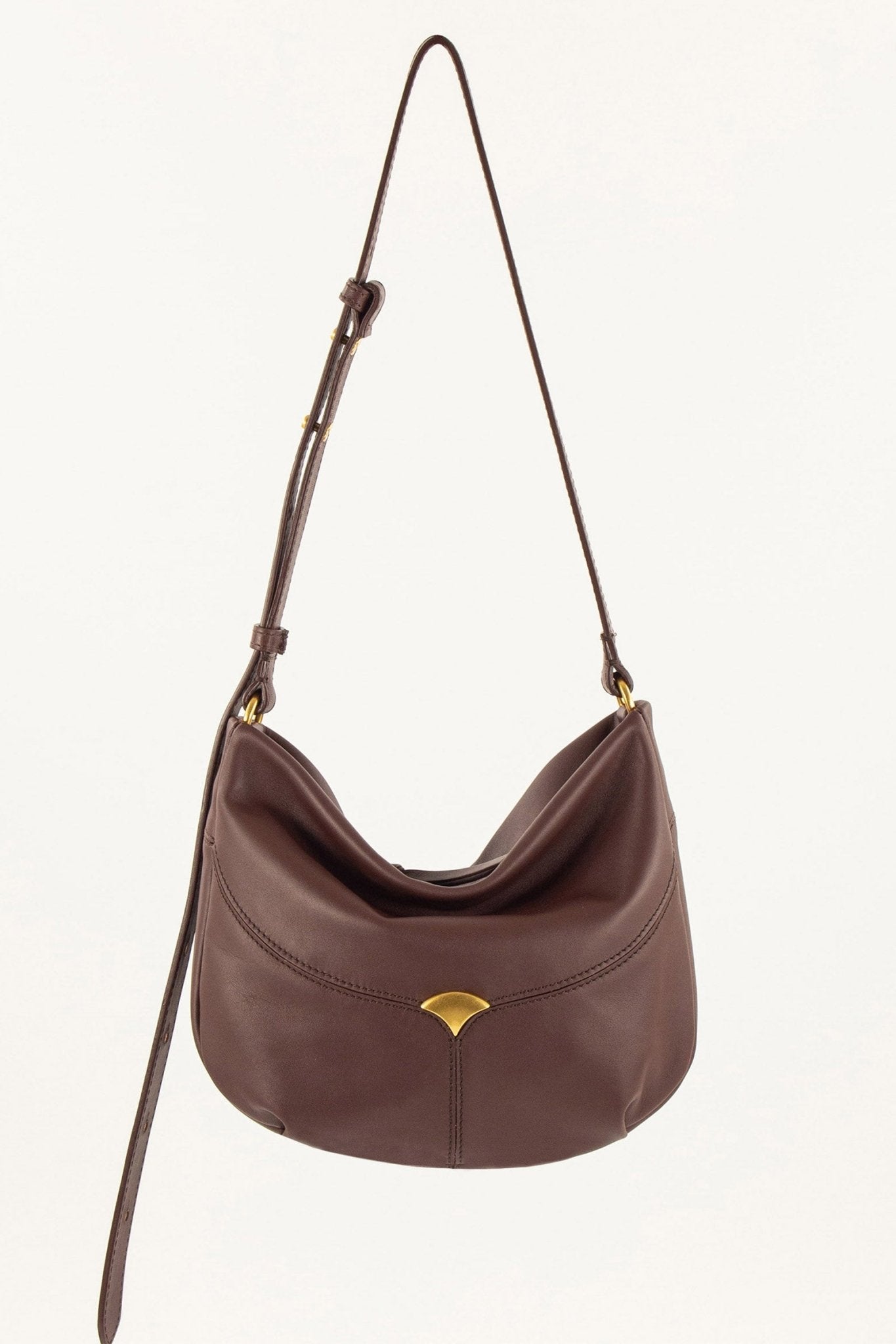 Young Ideas/Henmores - Divilio Small Leather Shoulder Bag - Coffee - OS