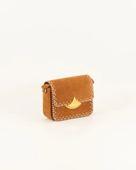 Young Ideas/Henmores - Diviluz Mimo B Crochet Suede Crossbody Bag - Amber - OS