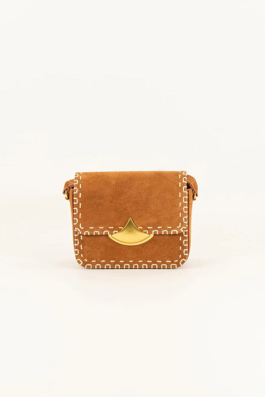 Young Ideas/Henmores - Diviluz Mimo B Crochet Suede Crossbody Bag - Amber - OS