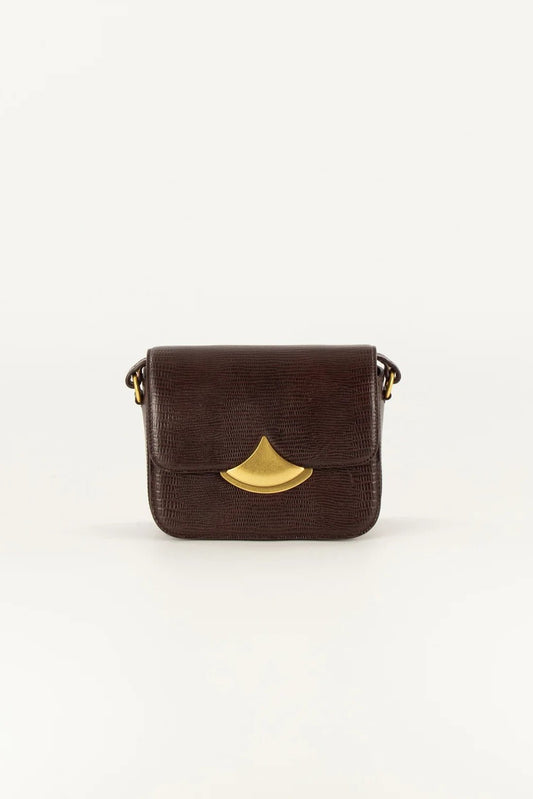 Young Ideas/Henmores - Diviluz Mimo E Lizard Crossbody Bag - Brown - OS