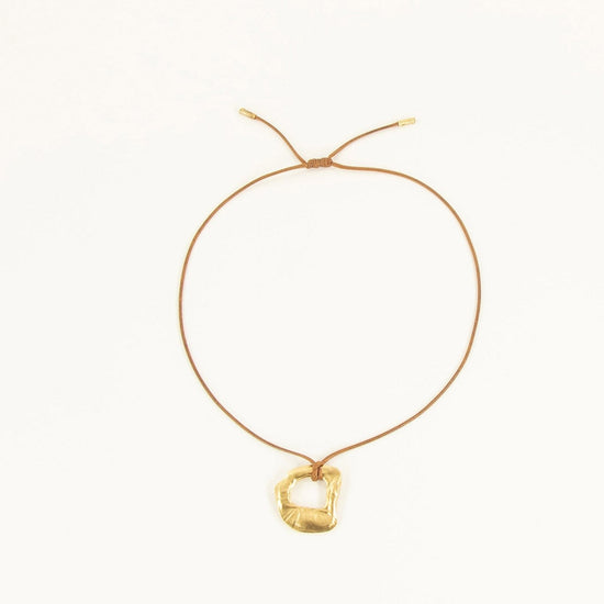 Young Ideas/Henmores - Drew Pendant Cotton Long Necklace - Brown/Gold - OS