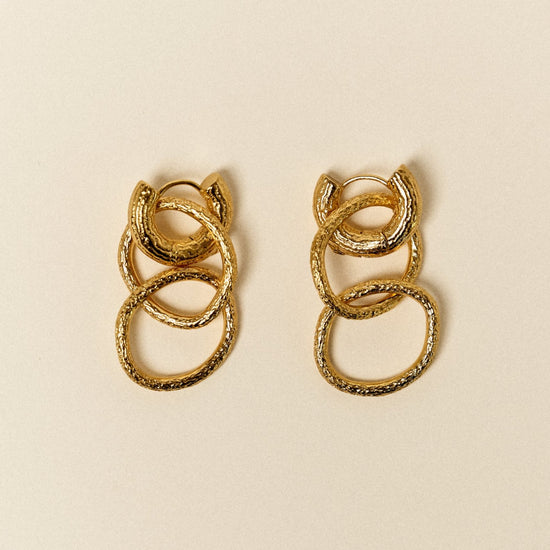 Young Ideas/Henmores - Glenn Dore Triple Drop Earrings - Gold - OS
