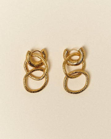 Young Ideas/Henmores - Glenn Dore Triple Drop Earrings - Gold - OS