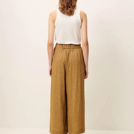 Young Ideas/Henmores - Isla Minima Relaxed Wide Leg Trousers - Pampa Tan - 8