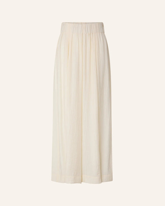 Young Ideas/Henmores - Isla Minima Relaxed Wide Leg Trousers - Cream - 8