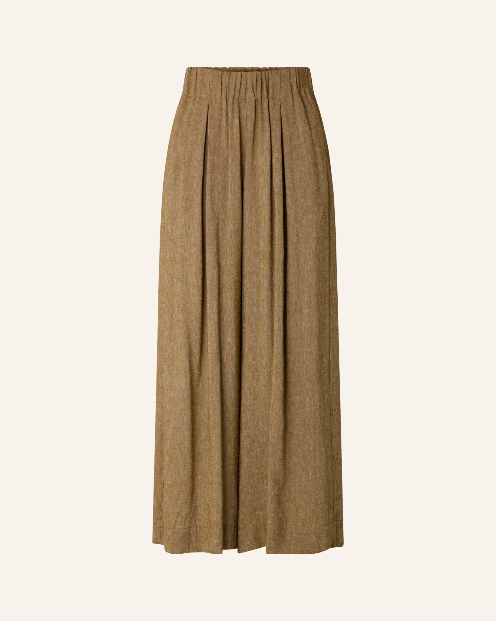 Young Ideas/Henmores - Isla Minima Relaxed Wide Leg Trousers - Pampa Tan - 8
