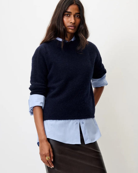 Young Ideas & Henmores -Kunlun Alpaca Merino Jumper -Navy -XS