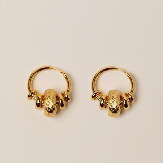 Young Ideas/Henmores - Leelo Dore Small Hoop Earrings - Gold - OS