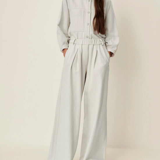 Young Ideas/Henmores - Leone Double Pocket Denim Jacket - Icy White - XS