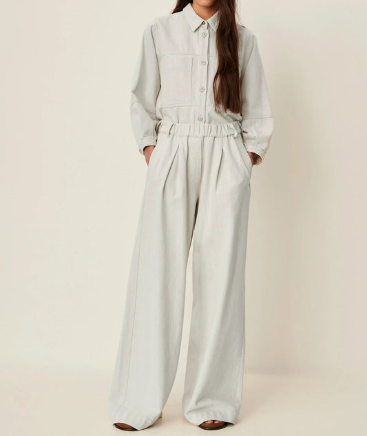 Young Ideas/Henmores - Leone Double Pocket Denim Jacket - Icy White - XS