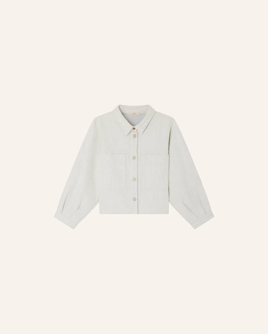 Young Ideas/Henmores - Leone Double Pocket Denim Jacket - Icy White - XS