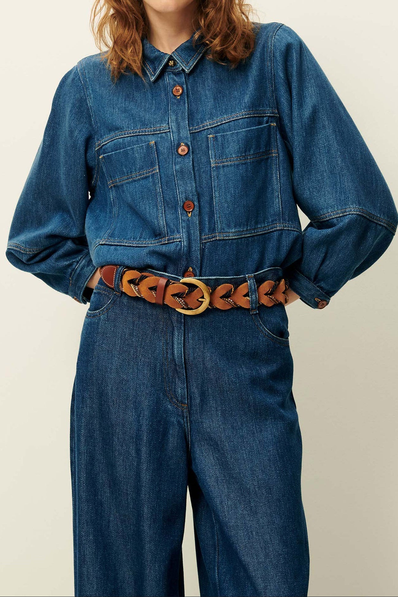 Young Ideas/Henmores - Leone Double Pocket Denim Jacket - Icy White - XS