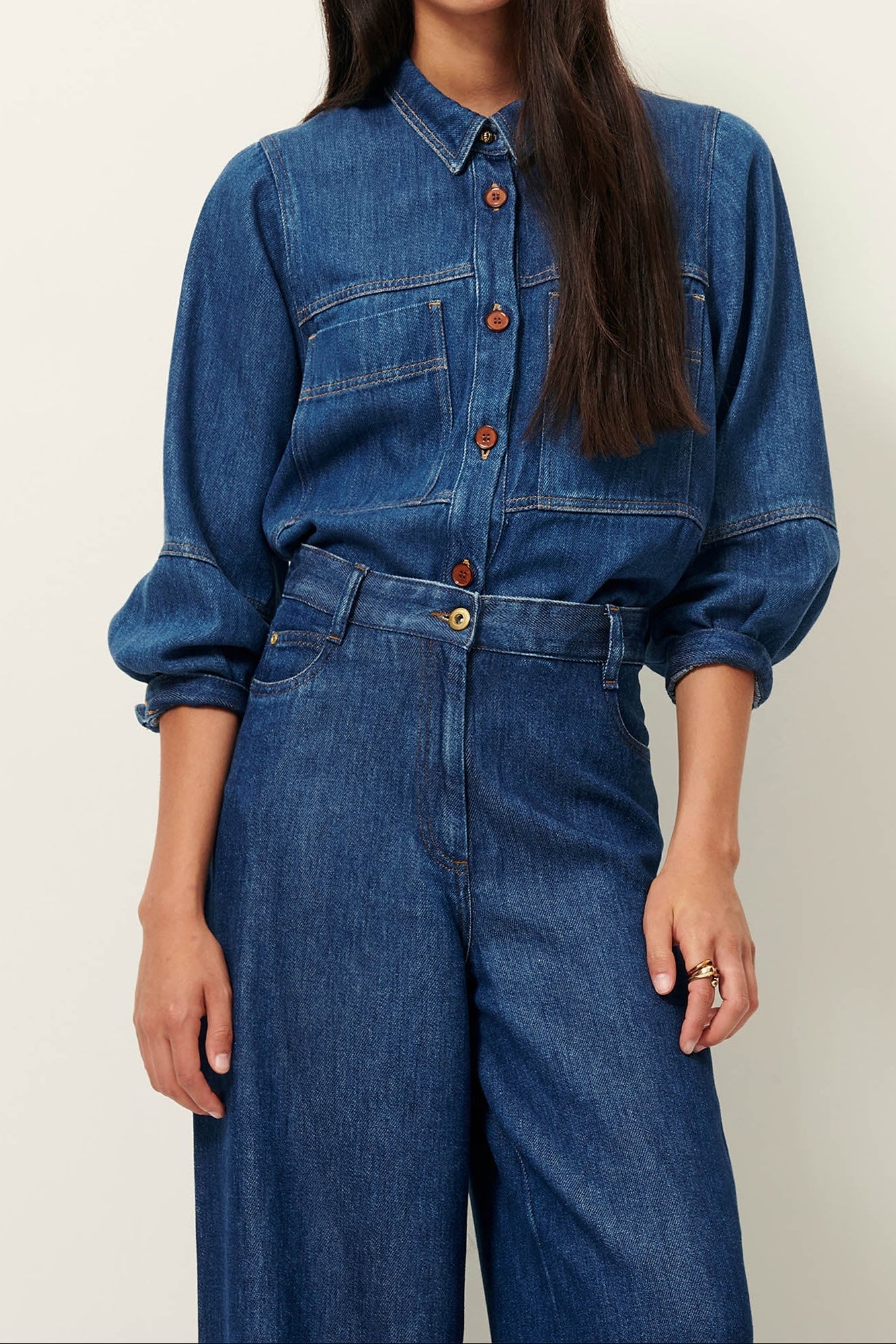 Young Ideas/Henmores - Leone Double Pocket Denim Jacket - Icy White - XS