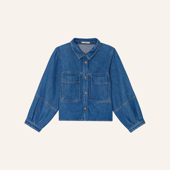 Young Ideas/Henmores - Leone Double Pocket Denim Jacket - Icy White - XS