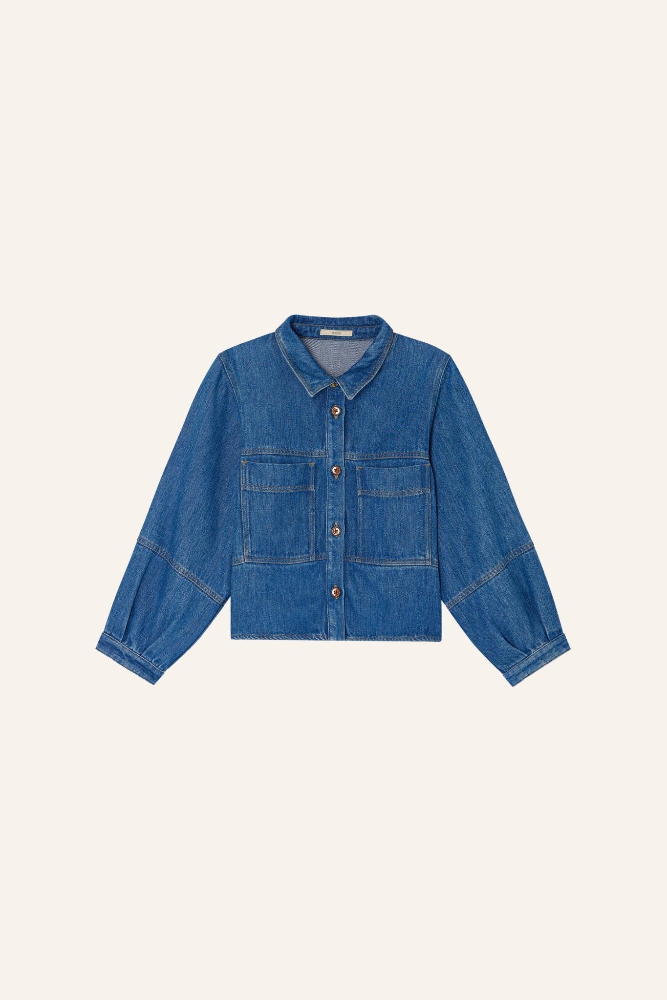 Young Ideas/Henmores - Leone Double Pocket Denim Jacket - Icy White - XS