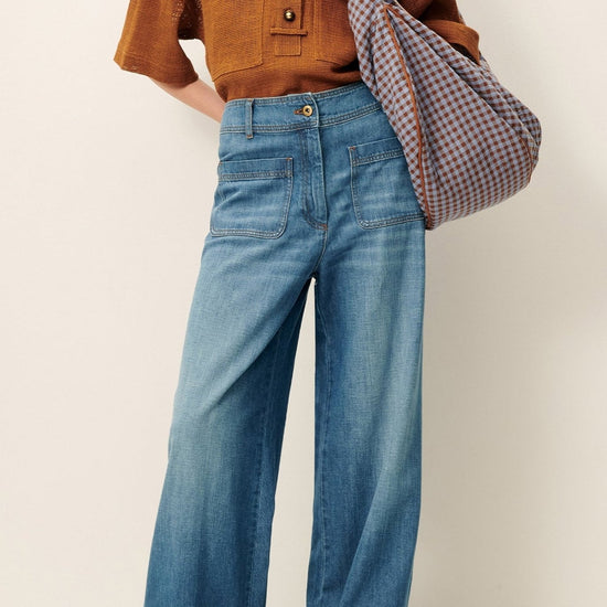 Young Ideas/Henmores - Manhablue Relaxed Flare Jeans - Bay Blue - 8