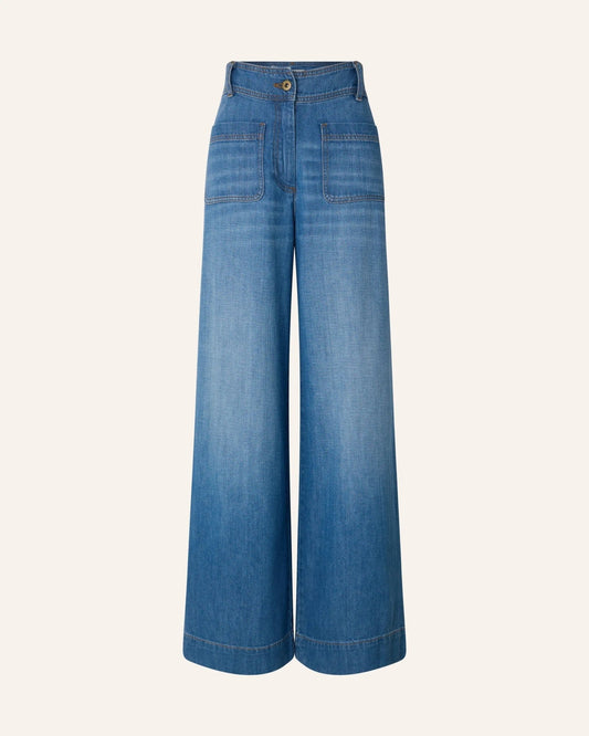 Young Ideas/Henmores - Manhablue Relaxed Flare Jeans - Bay Blue - 8