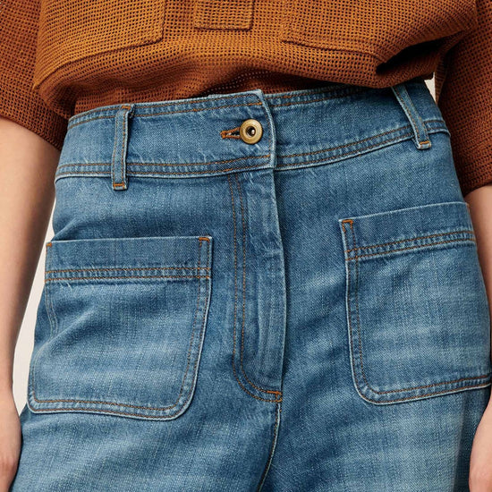 Young Ideas/Henmores - Manhablue Relaxed Flare Jeans - Bay Blue - 8