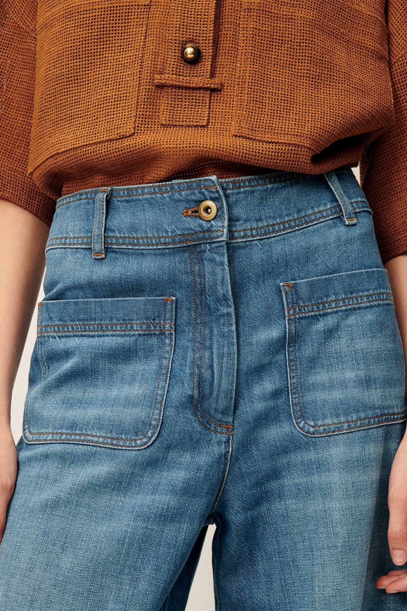 Young Ideas/Henmores - Manhablue Relaxed Flare Jeans - Bay Blue - 8