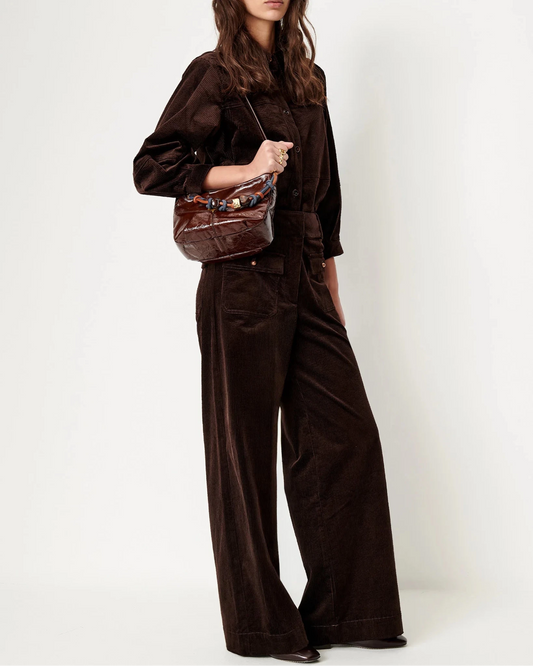 Young Ideas & Henmores -Manhastreet Cord Trousers -Coffea Brown -8