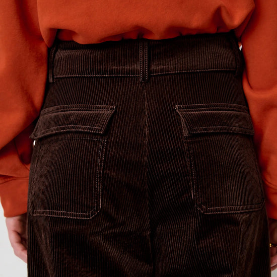 Young Ideas & Henmores -Manhastreet Cord Trousers -Coffea Brown -8