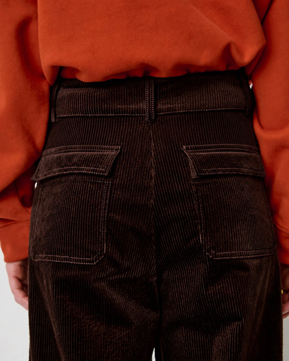 Young Ideas & Henmores -Manhastreet Cord Trousers -Coffea Brown -8