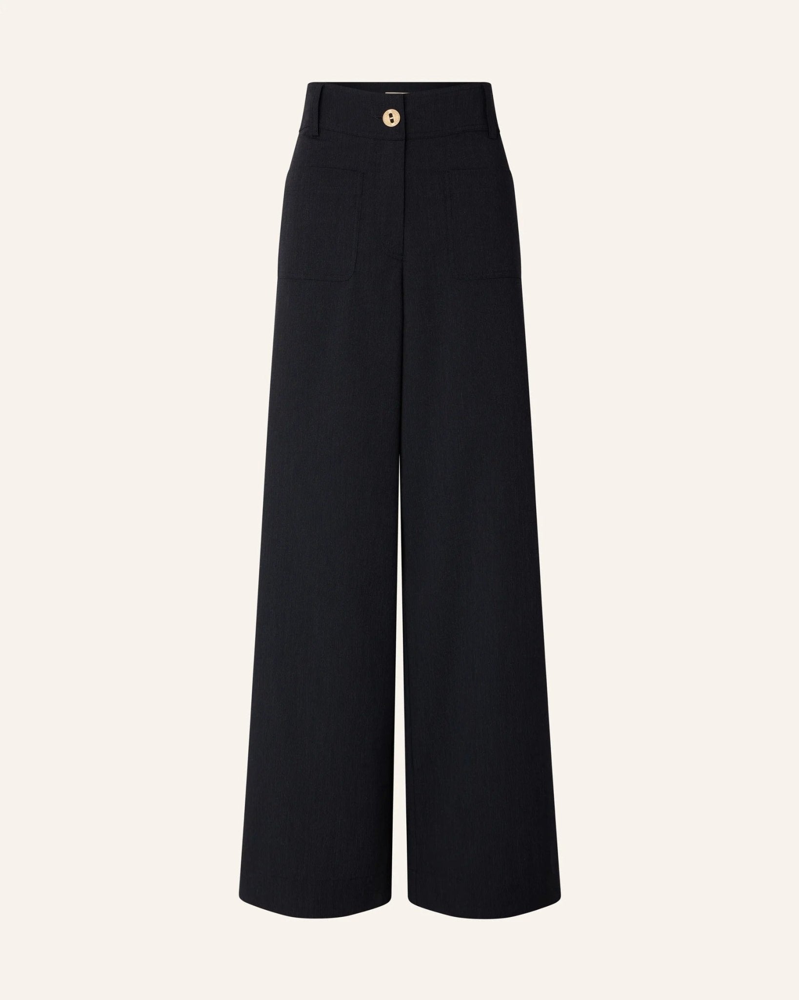 Young Ideas/Henmores - Manhatti Wide Leg Double Pocket Trousers - Carbonella Blue - 8
