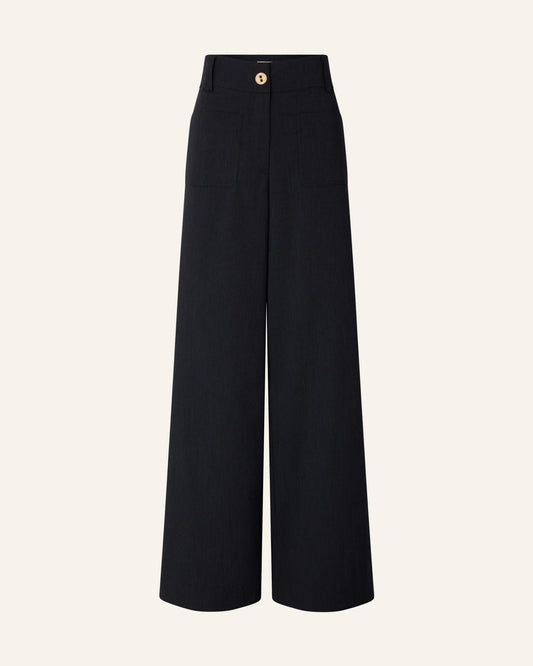 Young Ideas/Henmores - Manhatti Wide Leg Double Pocket Trousers - Carbonella Blue - 8