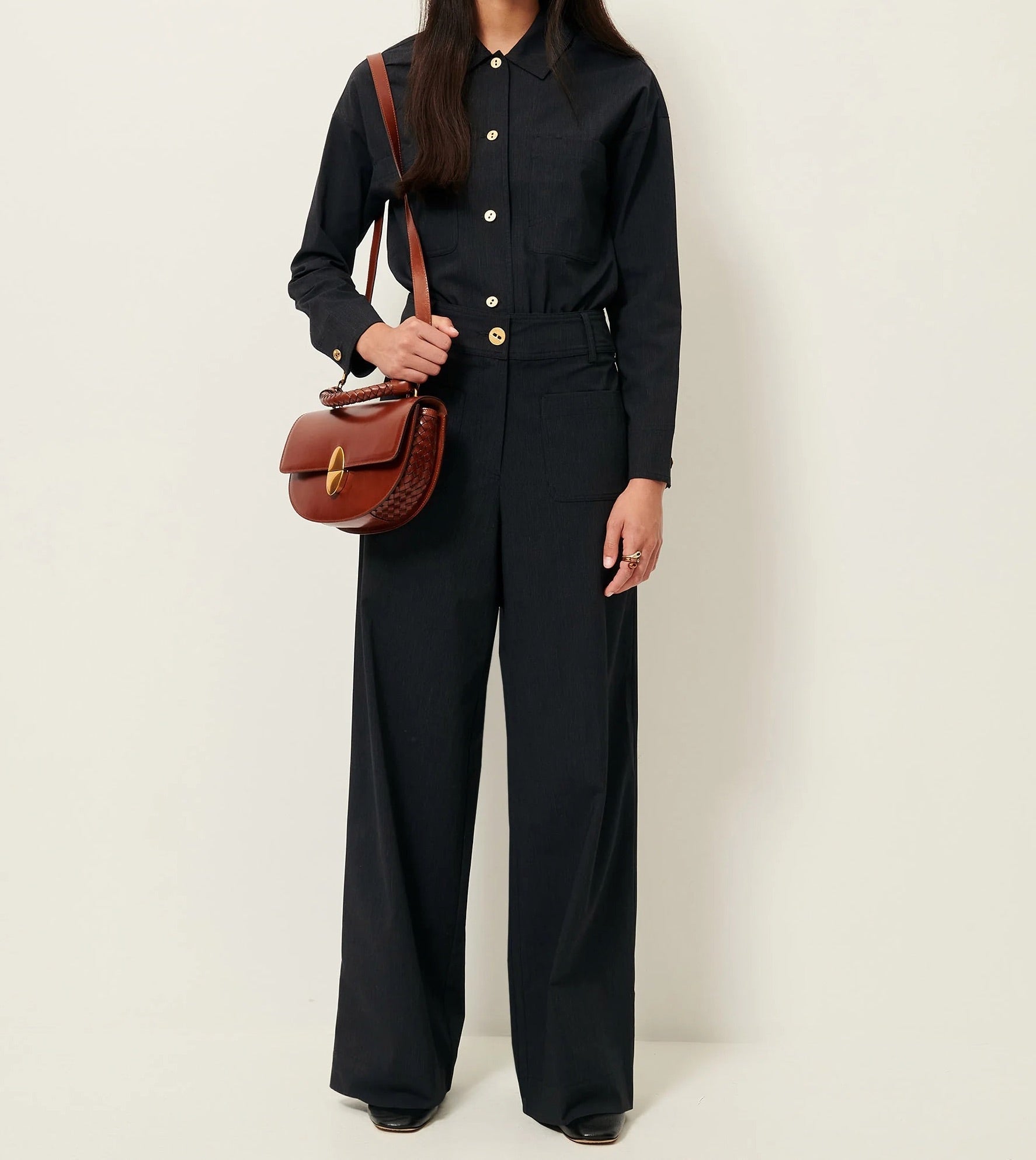 Young Ideas/Henmores - Manhatti Wide Leg Double Pocket Trousers - Carbonella Blue - 8