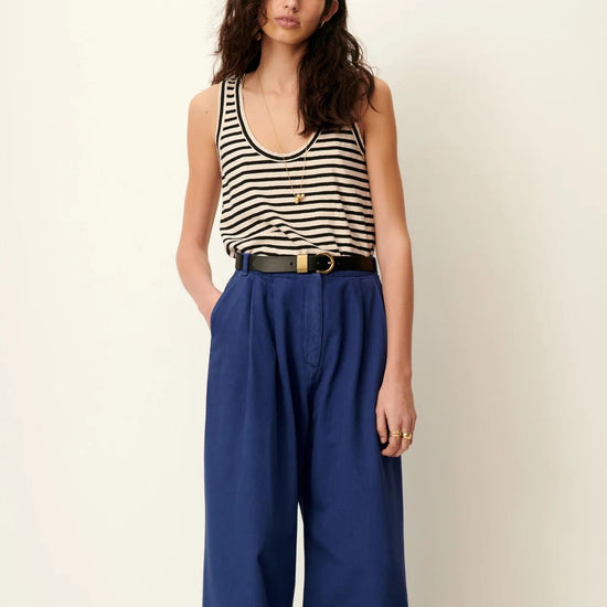 Young Ideas/Henmores - Miloa Gold Buckle Leather Belt - Black - S