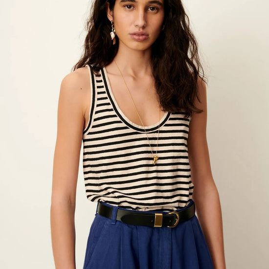 Young Ideas/Henmores - Miloa Gold Buckle Leather Belt - Black - S