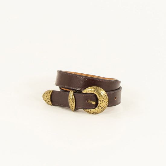 Young Ideas & Henmores -Moona Western Leather Belt -Coffea Leather -S