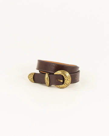 Young Ideas & Henmores -Moona Western Leather Belt -Coffea Leather -S